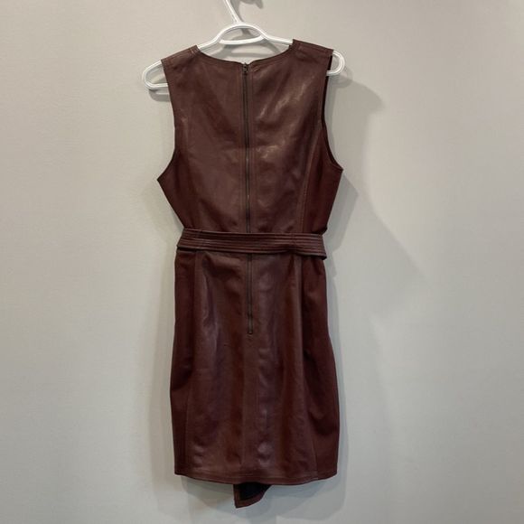 BCBGMaxAzria Layla Asymmetrical Dress Faux Leather - Picture 16 of 16